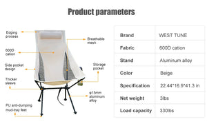 High back chair specs: 22.44 x 16.9 x 41.3 in, 3 lb, 330 lb
