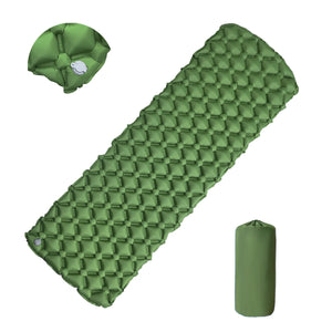 Green air pad without pillow and its stuff sack