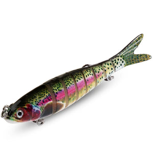 Jointed Swimbait Lure – 8 Segments, Slow Sinking, RiverGlide