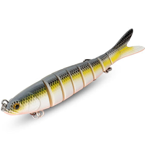 Jointed Swimbait Lure – 8 Segments, Slow Sinking, RiverGlide