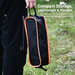 Packed mesh moon chair in its carry bag