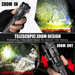 Mini Rechargeable Zoom Flashlight, USB-C – Pick a Style
