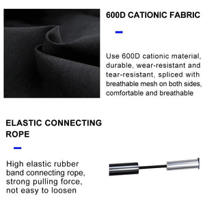 600D fabric and elastic pole cord close-up