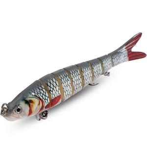Jointed Swimbait Lure – 8 Segments, Slow Sinking, RiverGlide
