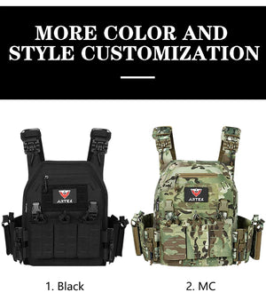Artex vest in black and in camo