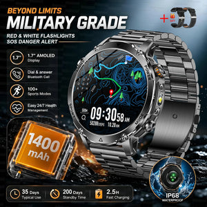 Big Battery Smart Watch with Red & White Light – BeaconMax