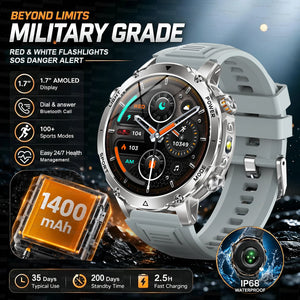 Big Battery Smart Watch with Red & White Light – BeaconMax