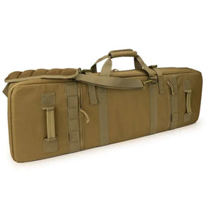 Tan single soft rifle case with a padded shoulder strap and side grab handles
