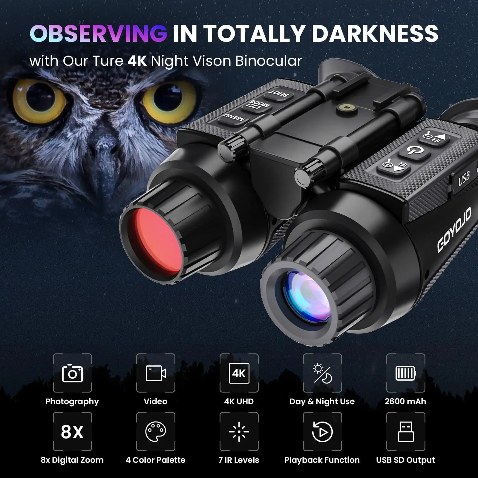 NightHawk 3D Night Vision Goggles