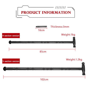 Trekking pole sizes: 4-section 85 cm and 1 kg, 5-section 102 cm and 1.2 kg
