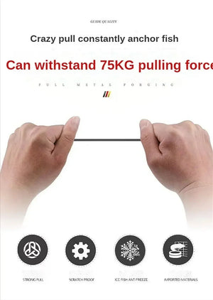 Fish finder cable holds 75 kg of pulling force