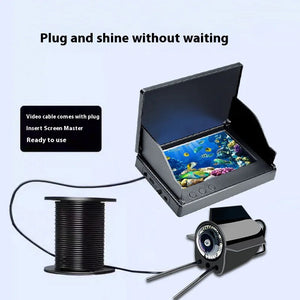 Fish finder cable plugs straight into the 4.3-inch screen, ready to use